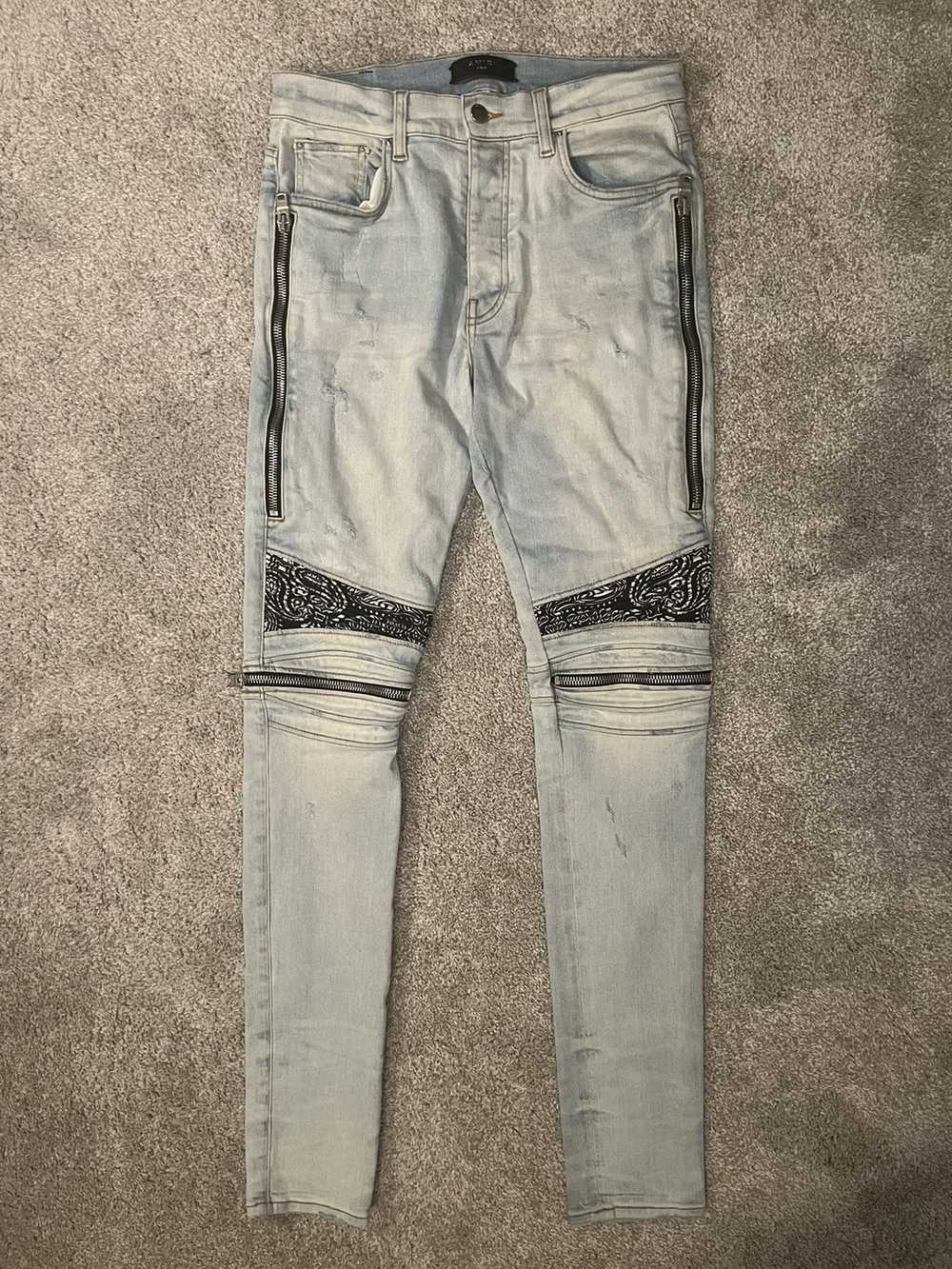 Amiri Amiri Mx2 Bandana Skinny Jeans - image 1