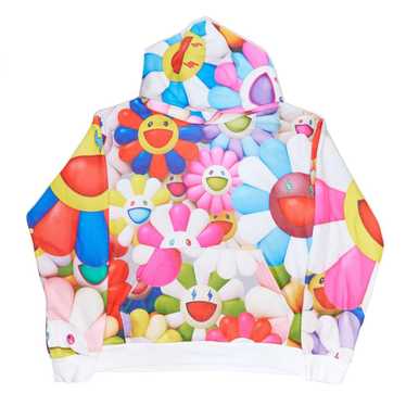 J Balvin x Takashi Murakami Rainbow Flower Hoodie White