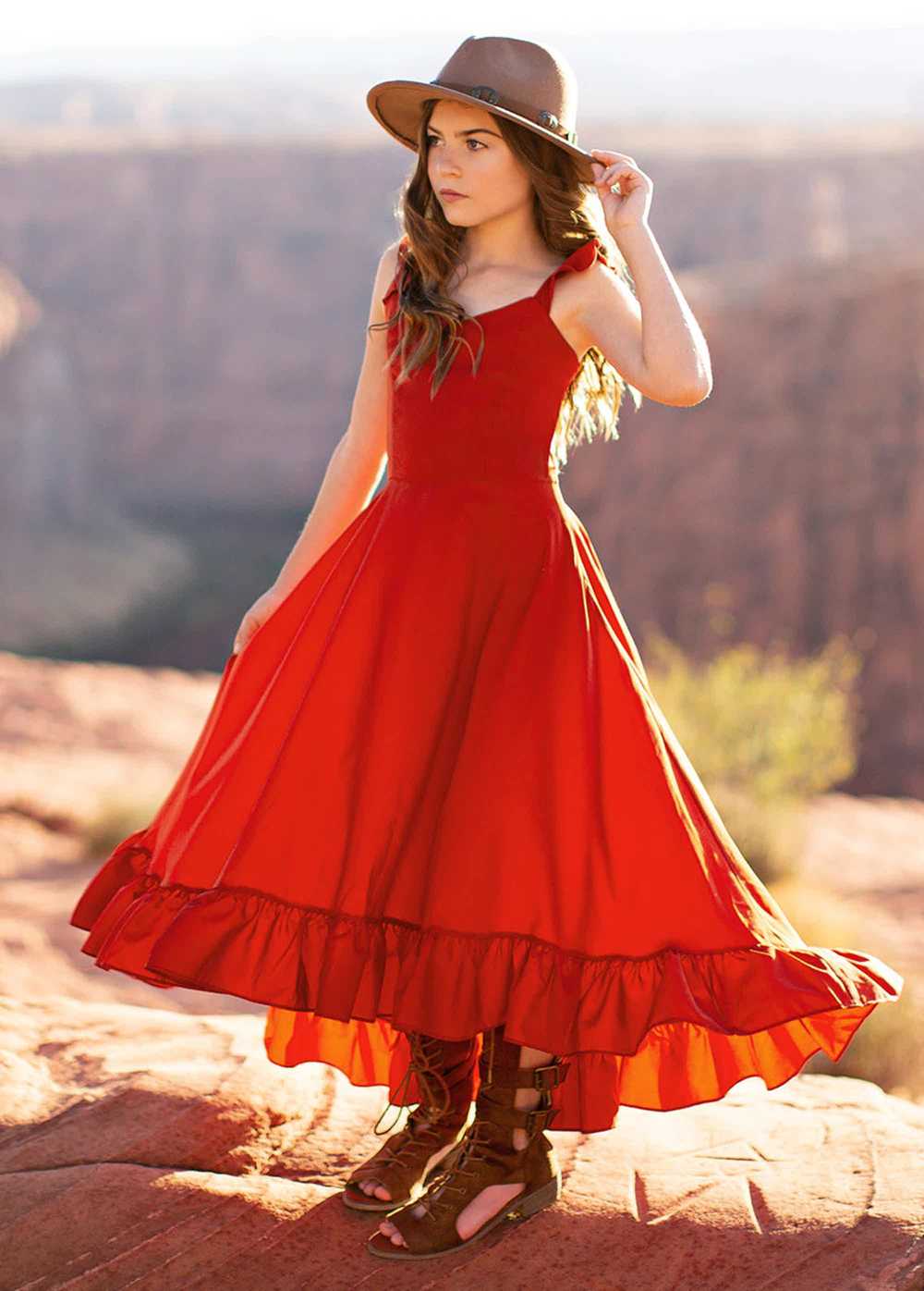 Joyfolie Syd Dress in Chili Oil - image 2