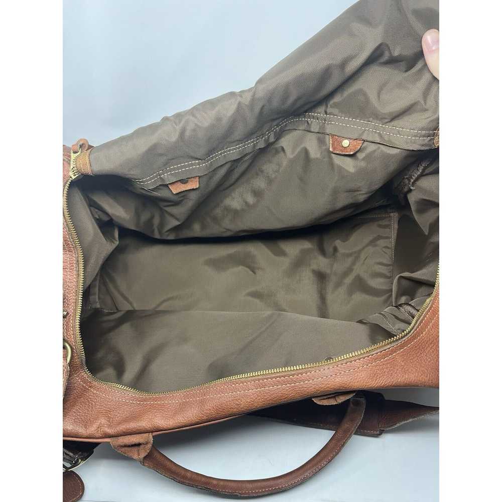 Orvis Orvis Brown Leather Luggage Weekender Trave… - image 7