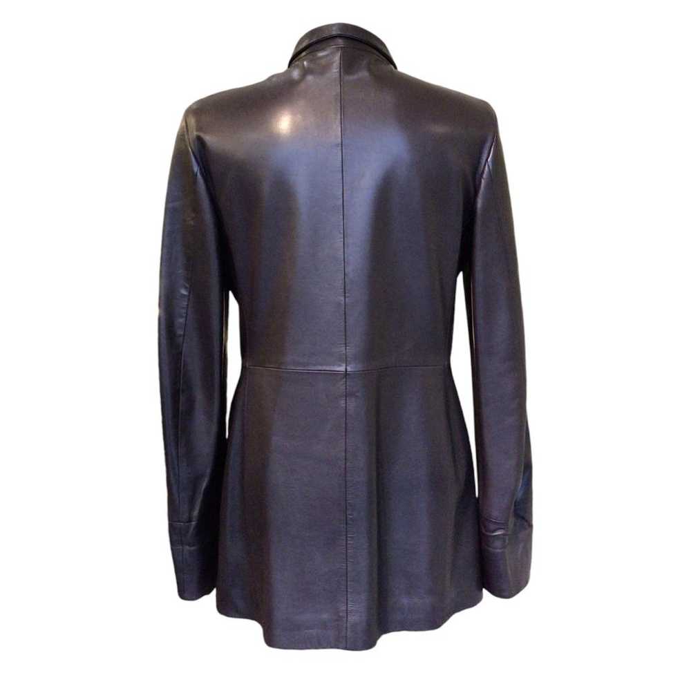 Jil Sander Leather biker jacket - image 4