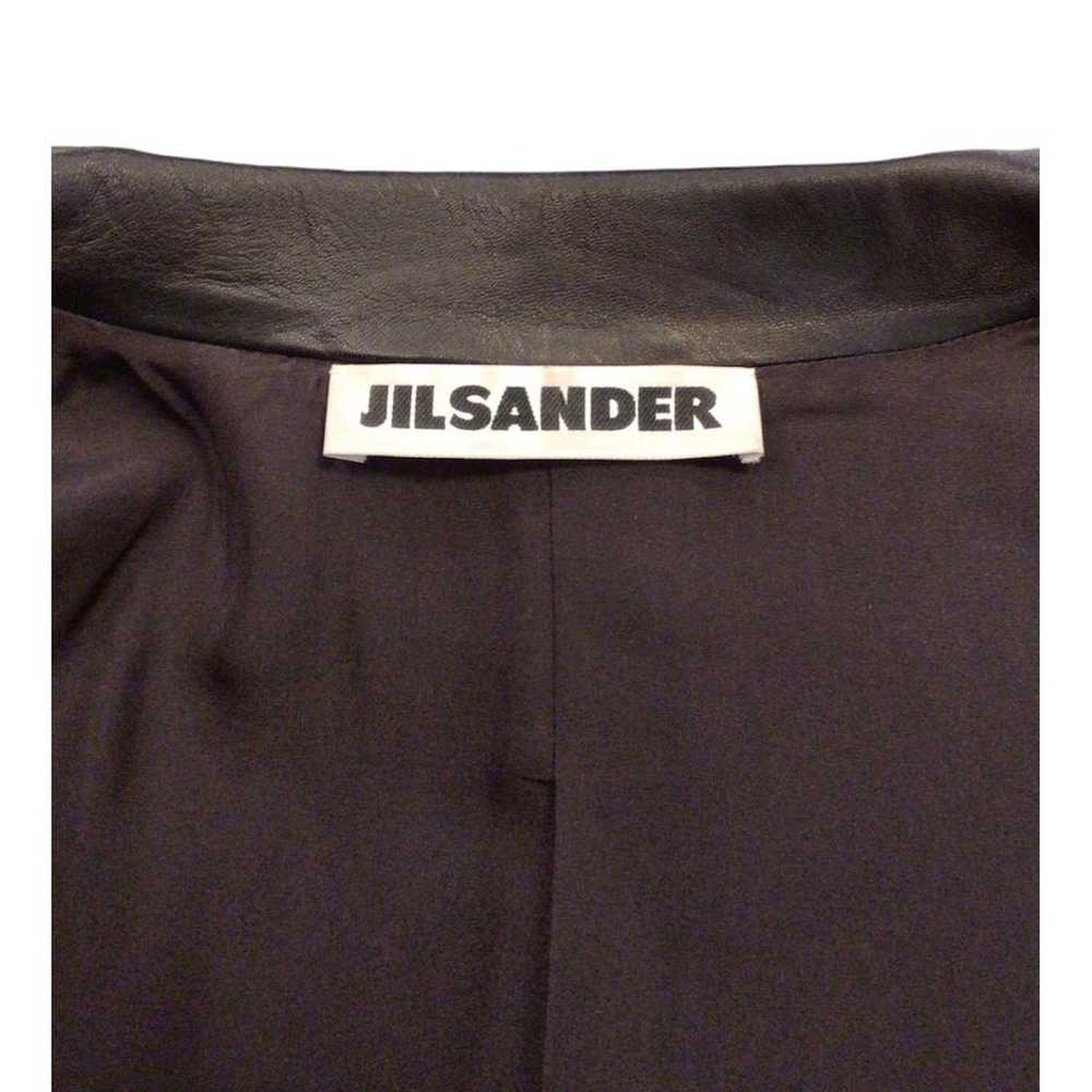 Jil Sander Leather biker jacket - image 7