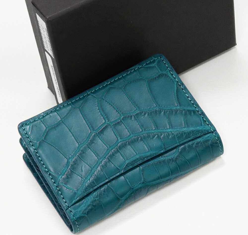 Other Other Crocodile Emerald Card Case Leather B… - image 2