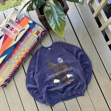 Streetwear × Vintage Vintage 90s Bald Eagle Natur… - image 1