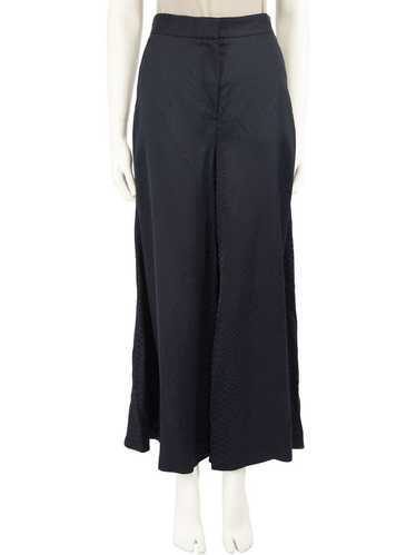 Stella McCartney Navy Snakeskin Wide Leg Trousers - image 1