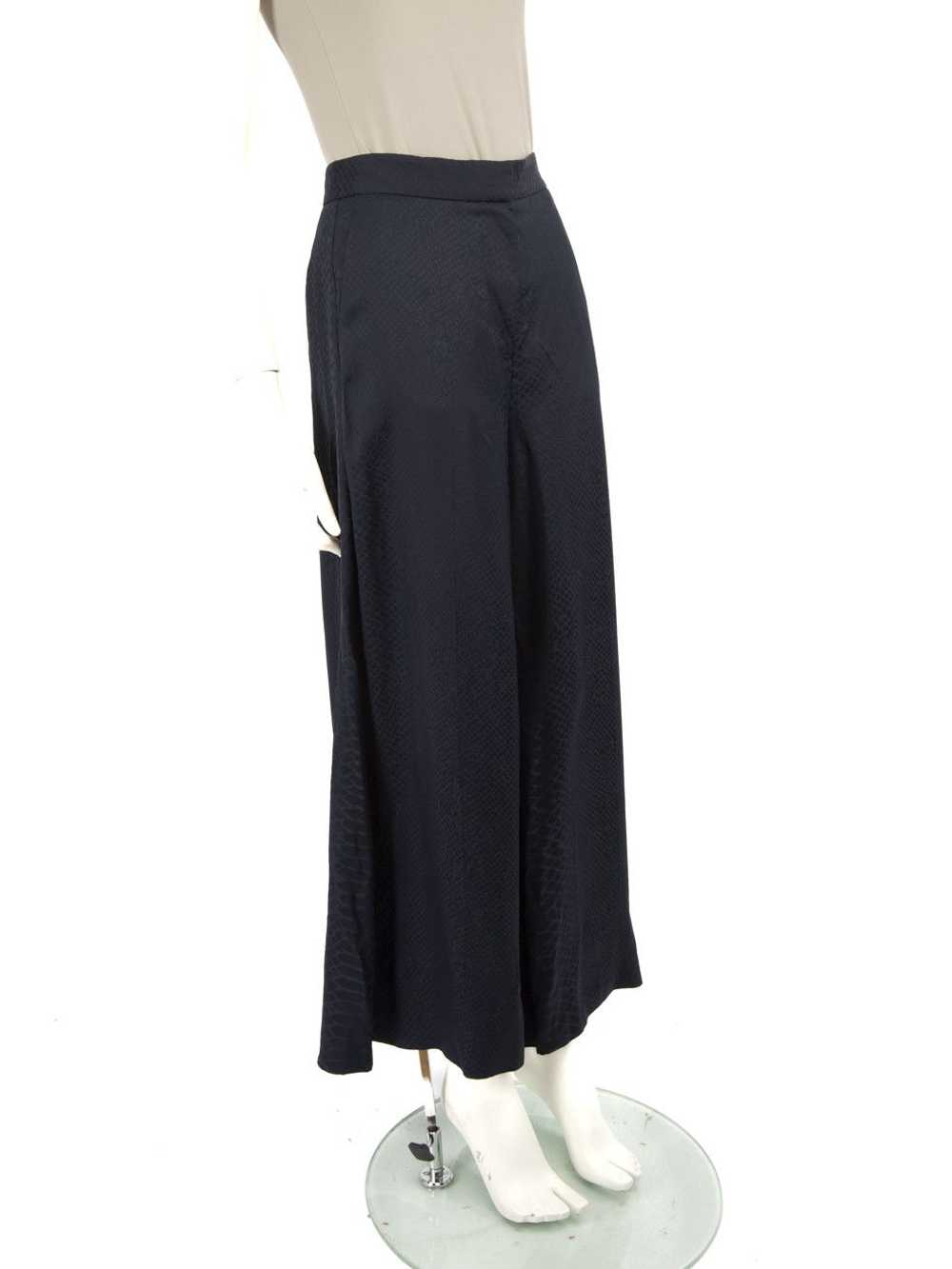 Stella McCartney Navy Snakeskin Wide Leg Trousers - image 2