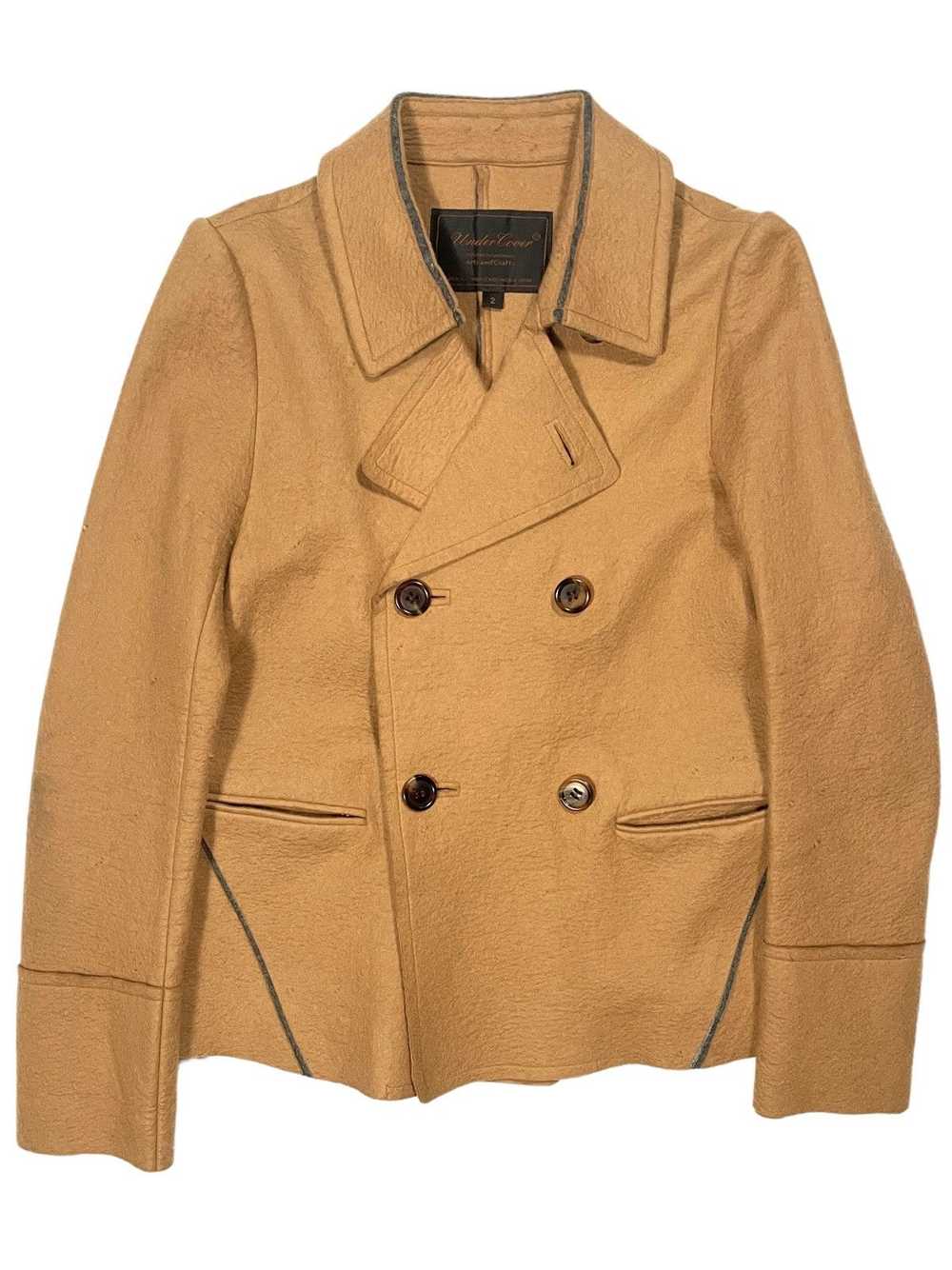 Undercover FW05 Arts & Crafts Felt Pea Coat - image 1