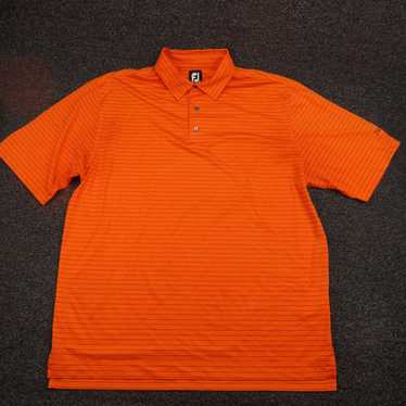 Footjoy FootJoy Shirt Adult XL Orange & Black Str… - image 1