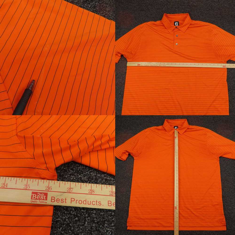 Footjoy FootJoy Shirt Adult XL Orange & Black Str… - image 4