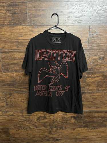 Designer Led Zeppelin Icarus T-shirt - Black/Red F