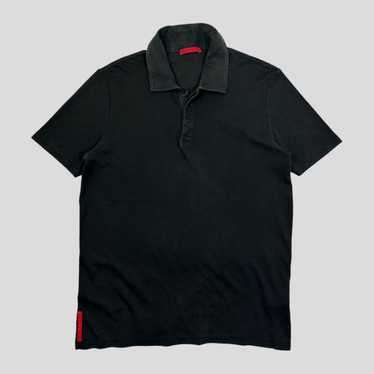 トップス 00s PRADA SPORT polo shirts black green Prada Long Sleeved Cotton Polo Shirt | Saks Fifth Avenue