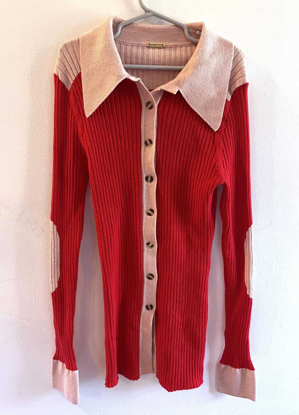 Designer Dodo Bar Or Womens Sweater Cardigan Red … - image 1