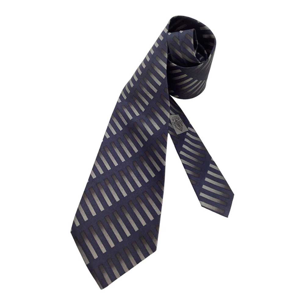 Gucci GUCCI Blue Striped Luxury Designer Silk Tie… - image 2