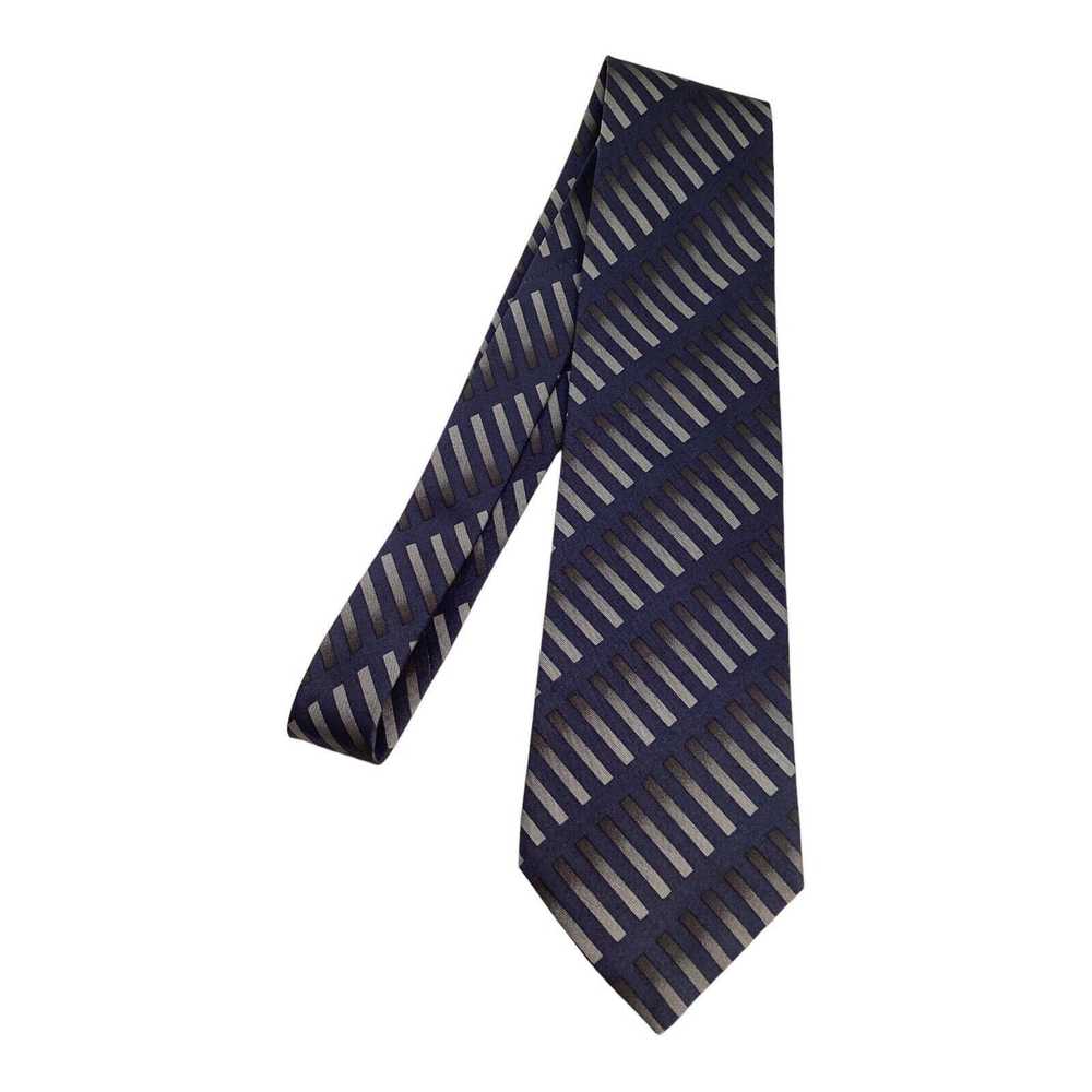 Gucci GUCCI Blue Striped Luxury Designer Silk Tie… - image 6