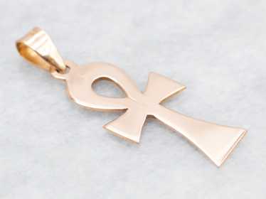 Rose Gold Ankh Pendant - image 1