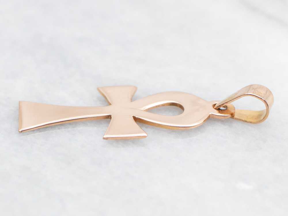 Rose Gold Ankh Pendant - image 2