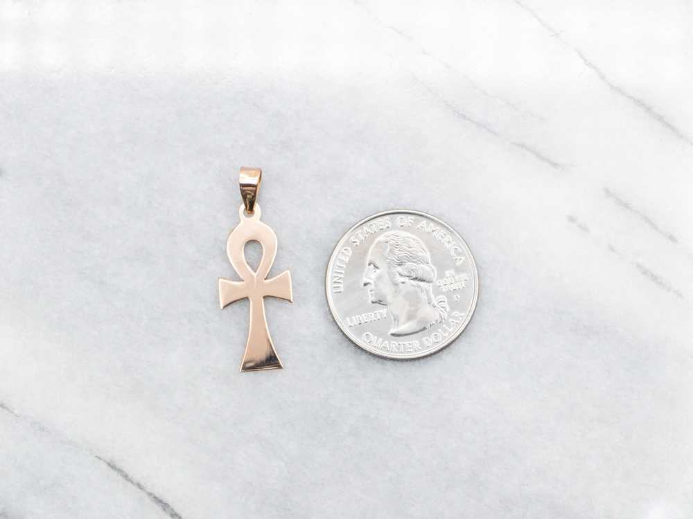 Rose Gold Ankh Pendant - image 3