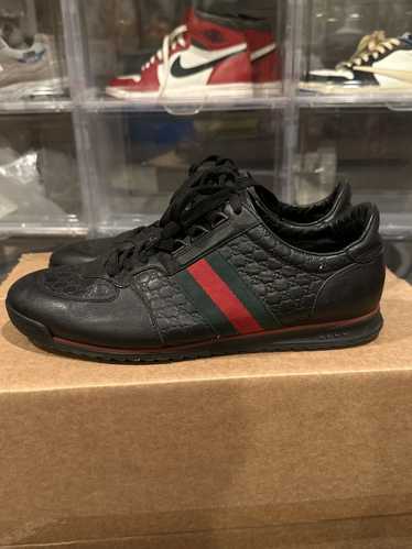 Gucci Gucci micro guccissima black leather shoe