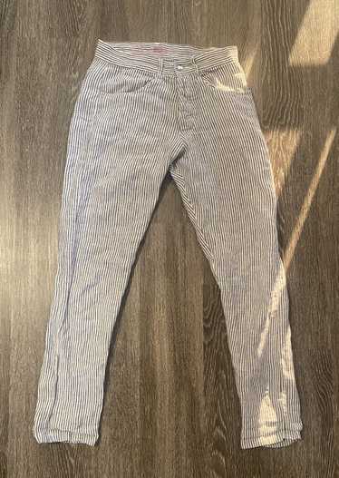 Alex Crane Alex Crane Striped Linen Pants