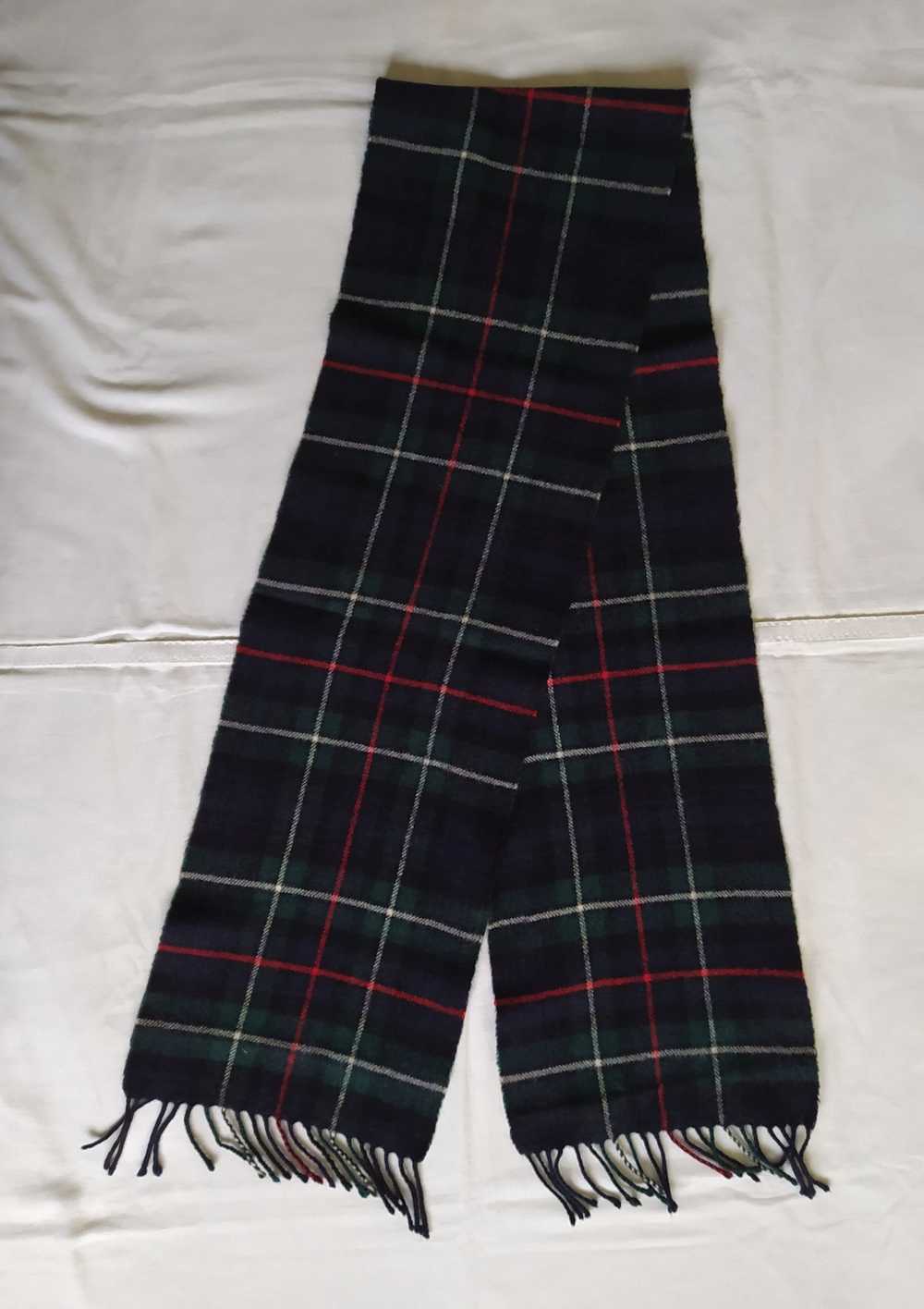 Johnstons Of Elgin × Luxury Dark tartan wool scar… - image 3