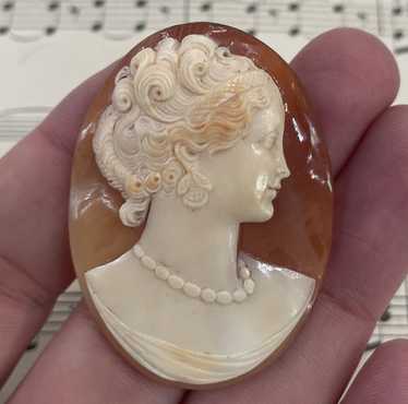 9金GENUINE ITALIAN HAND CARVED CAMEO 9金GENUINE ITALIAN HAND CARVED CAMEO