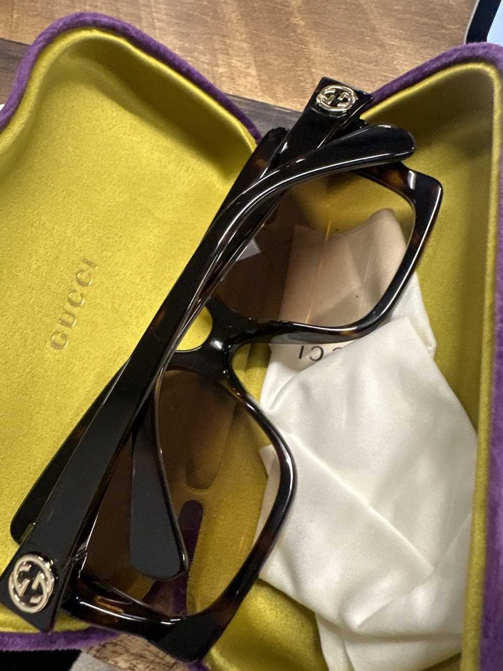 Gucci Gucci Brown Horsebit Sunglasses - image 2