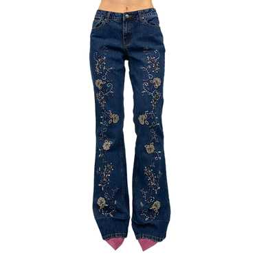 Embellished Denim Flares (M) - image 1