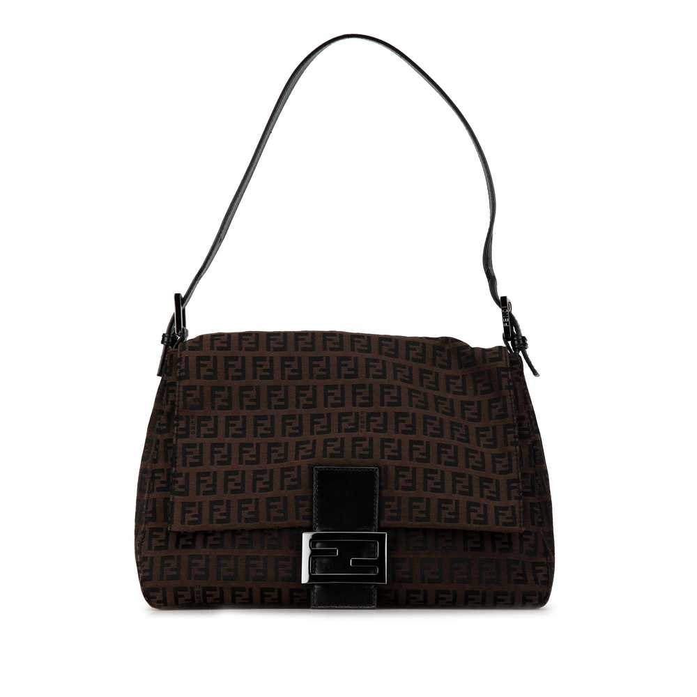 Brown Fendi Zucchino Canvas Mamma Forever Shoulde… - image 1