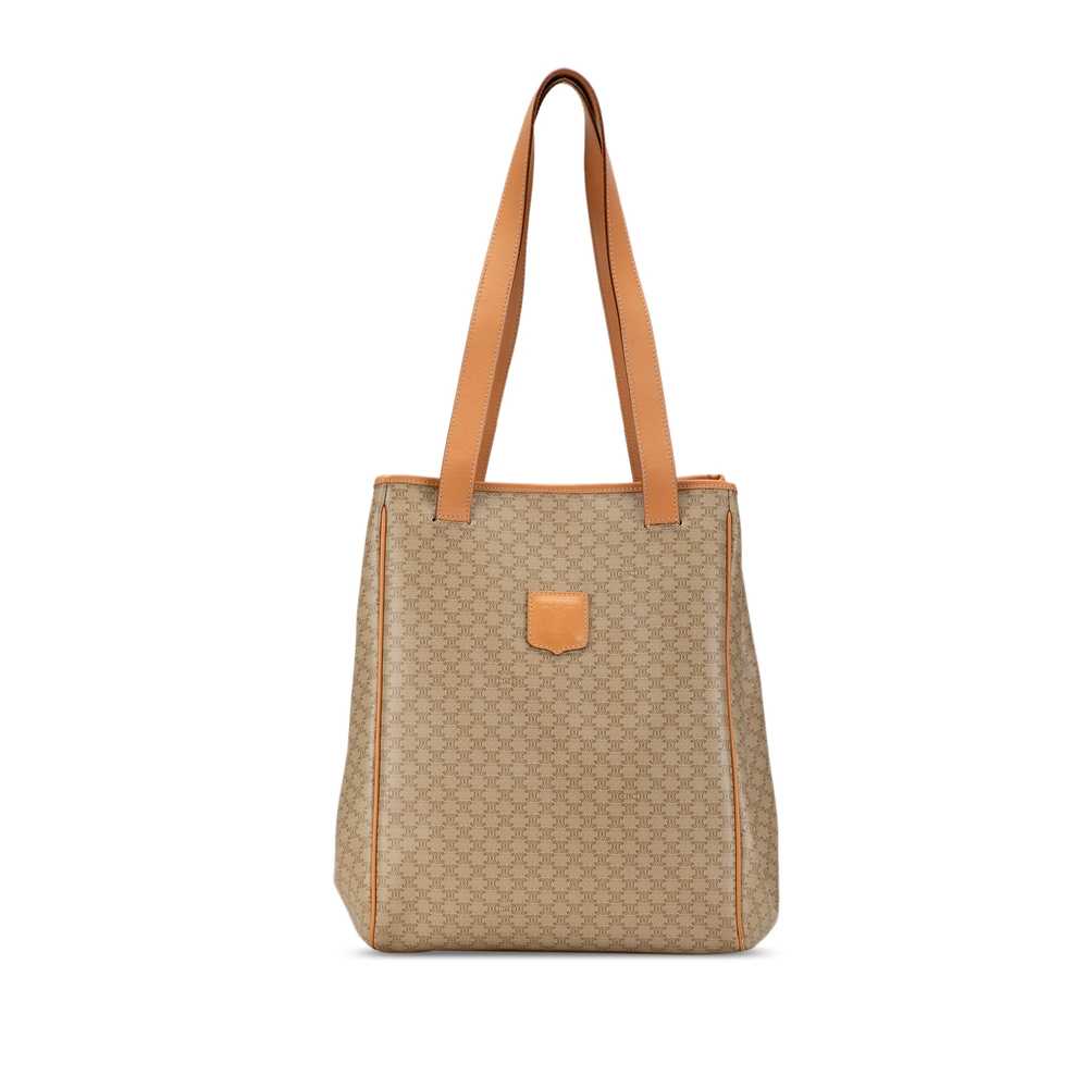 Beige Celine Macadam Coated Canvas Tote - image 1