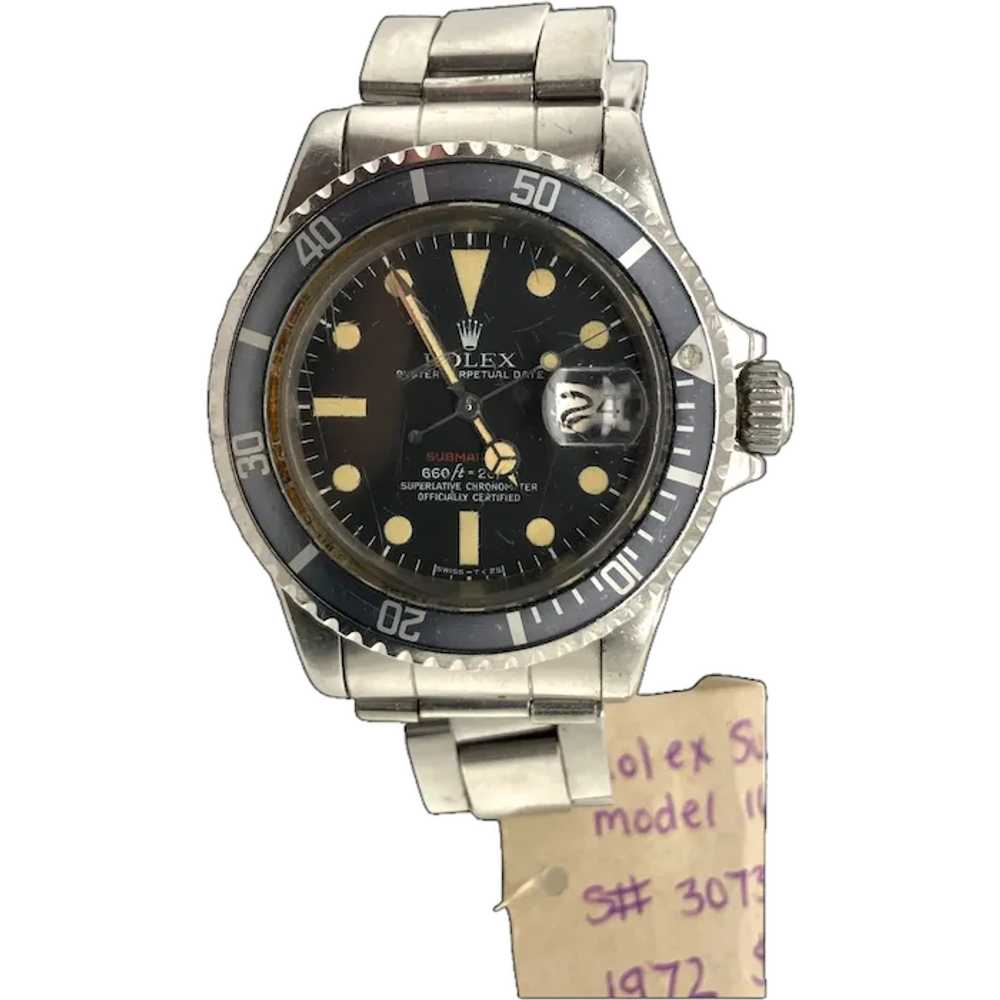 1972 Vintage Rolex Submariner 1680 OG Pumpkin Lum… - image 1