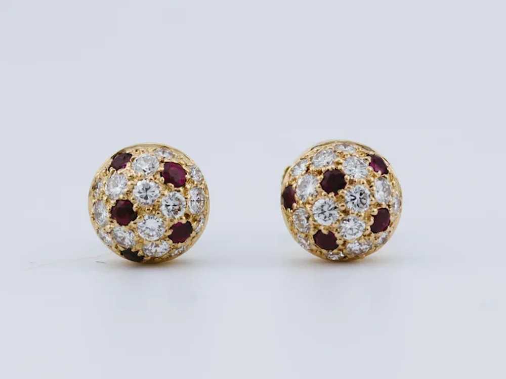 Cartier Ruby Diamond 18K Yellow Gold Petite Dome … - image 3