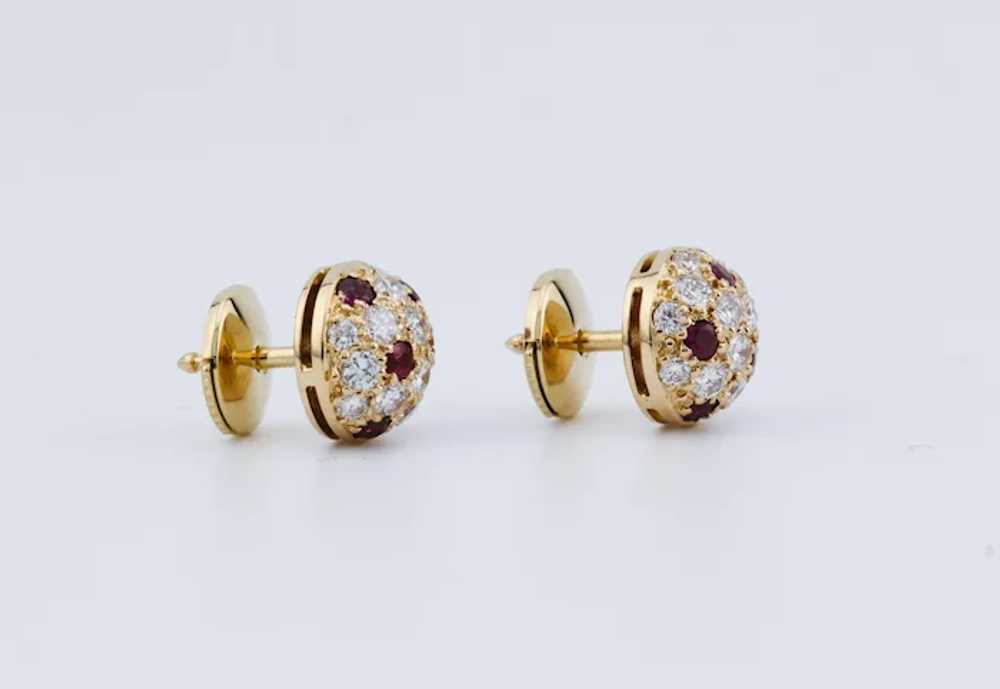 Cartier Ruby Diamond 18K Yellow Gold Petite Dome … - image 4