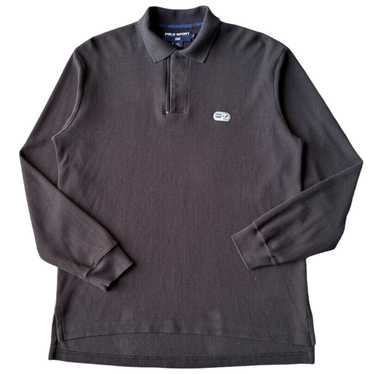 90s polo sport long sleeve zip polo large - image 1