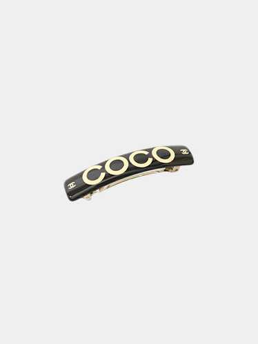 Chanel 2000s Black Coco Barrette