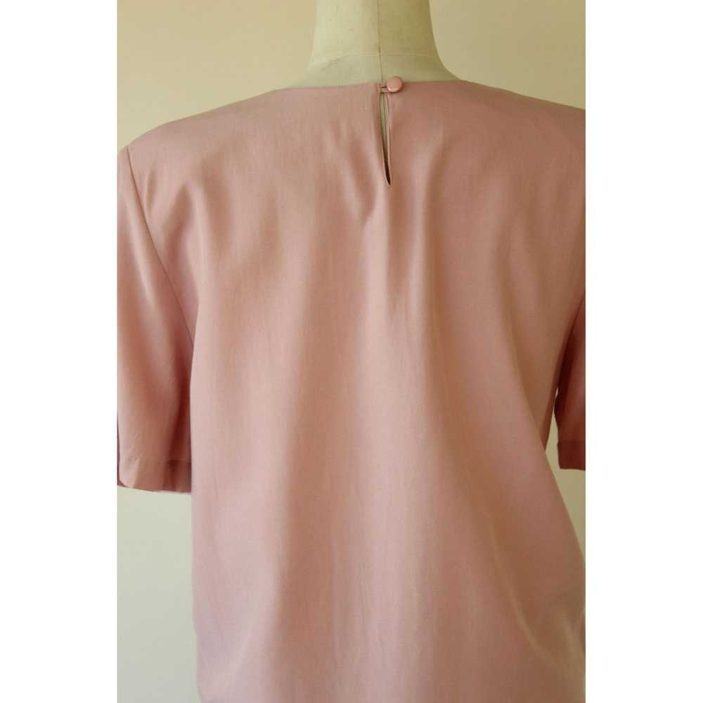 Vintage Vintage 1980s Blouse, Gloria Lance Pink S… - image 10