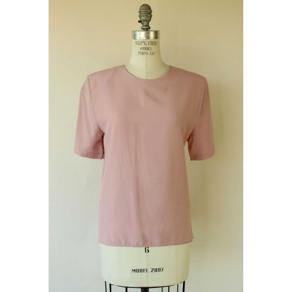 Vintage Vintage 1980s Blouse, Gloria Lance Pink S… - image 2