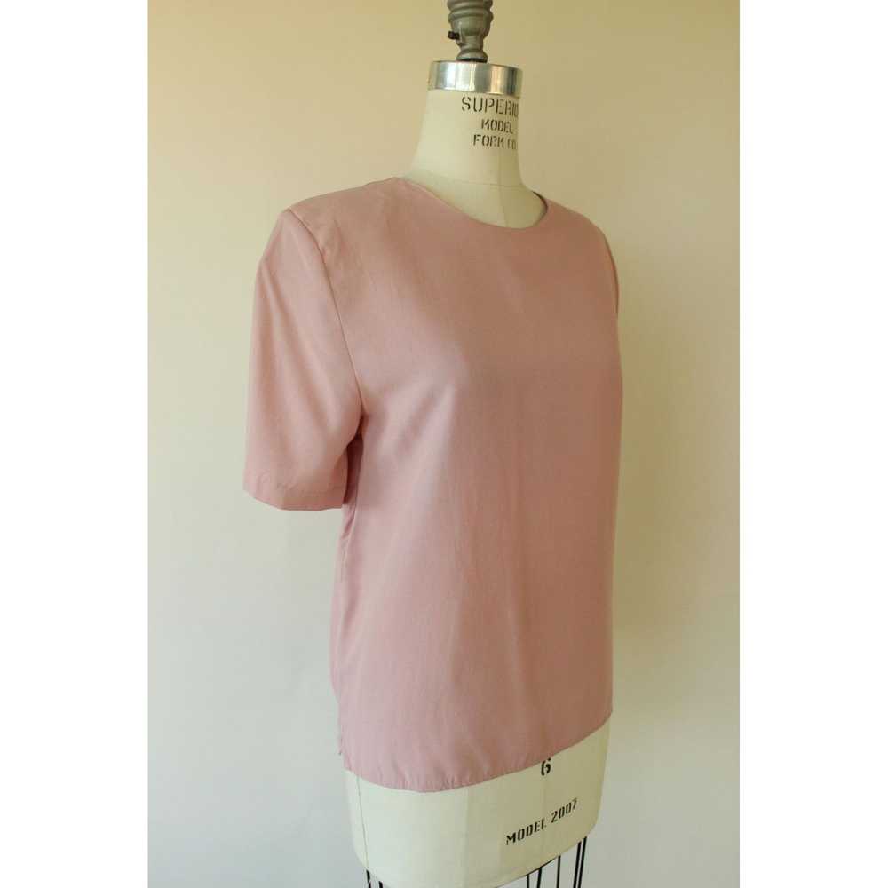 Vintage Vintage 1980s Blouse, Gloria Lance Pink S… - image 5