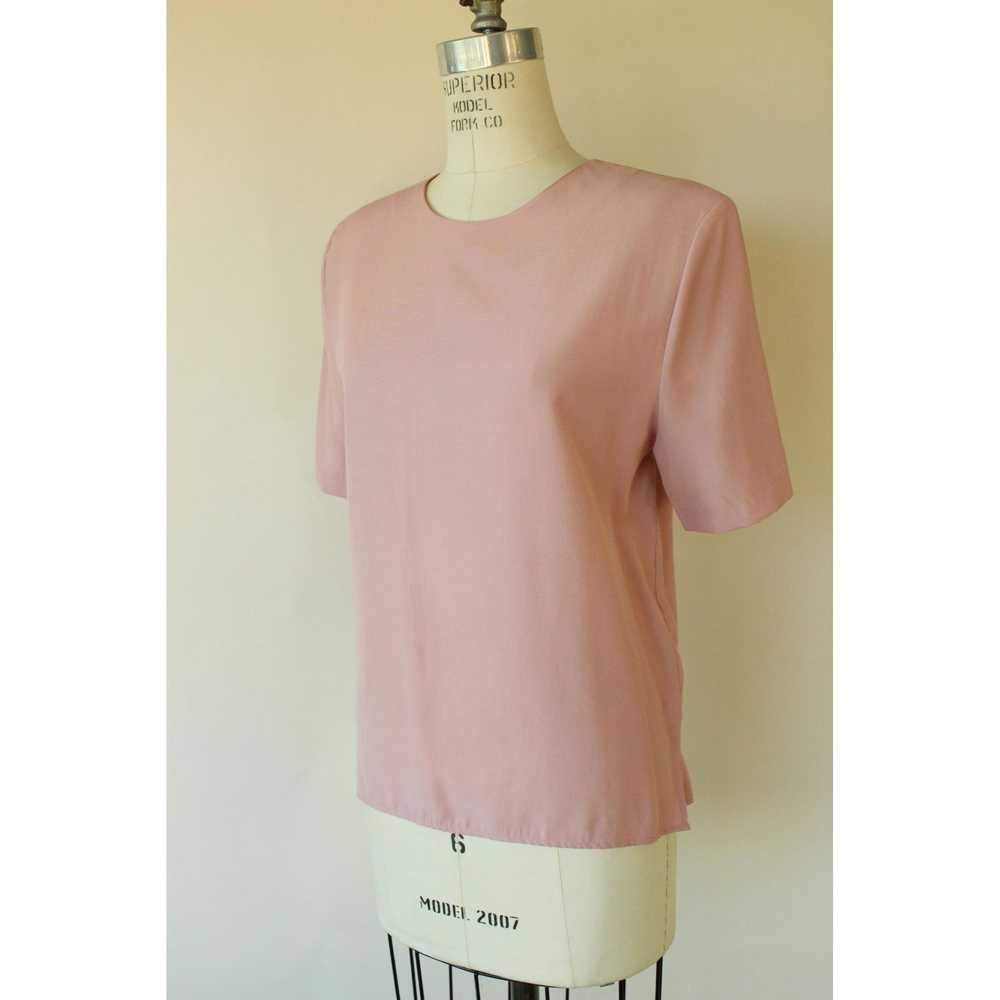 Vintage Vintage 1980s Blouse, Gloria Lance Pink S… - image 6