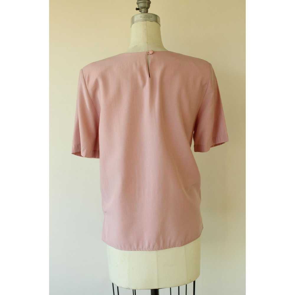 Vintage Vintage 1980s Blouse, Gloria Lance Pink S… - image 9