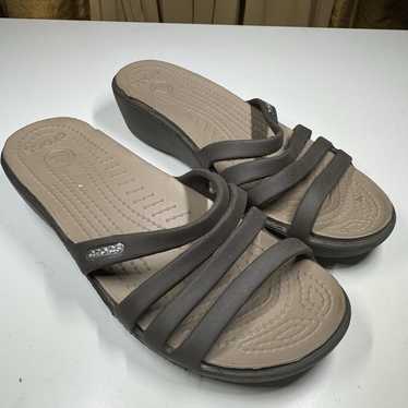 Crocs Crocs Women Sz 6 Patricia Wedge Slide Strap… - image 1