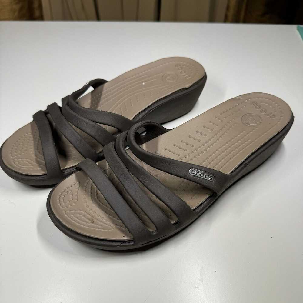 Crocs Crocs Women Sz 6 Patricia Wedge Slide Strap… - image 3