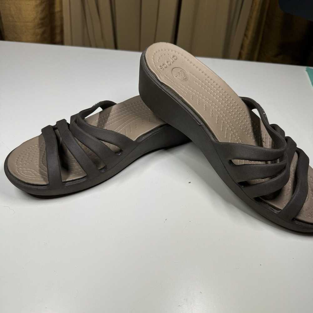 Crocs Crocs Women Sz 6 Patricia Wedge Slide Strap… - image 4