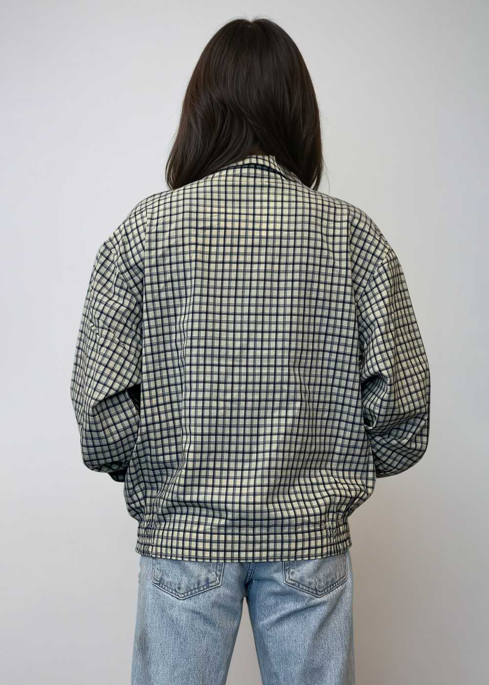 YSL Cream and Navy Checked Jacket - image 2