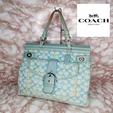 D50 COACH Signature Tote Bag Handbag - image 1