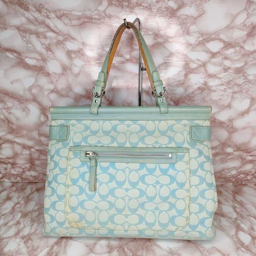 D50 COACH Signature Tote Bag Handbag - image 2