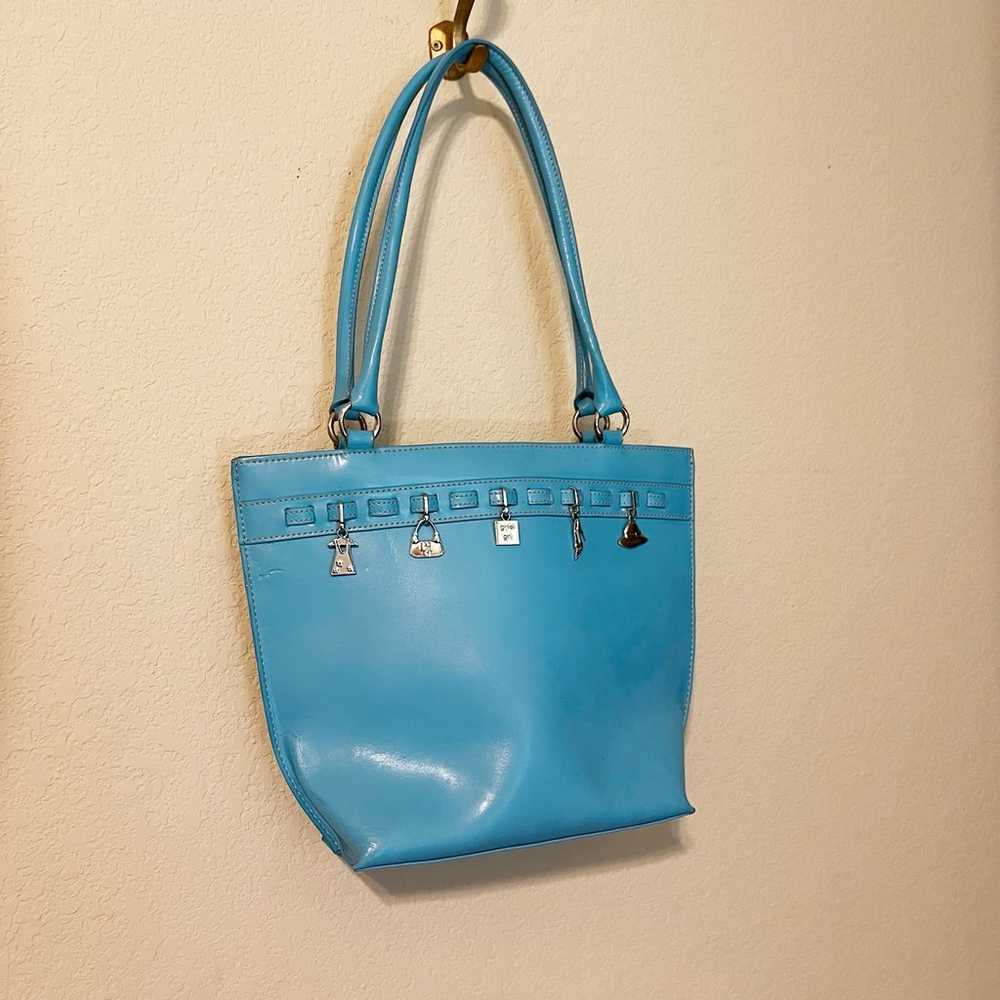 Wilson’s Leather Y2K Vintage Turquoise Leather Ch… - image 1