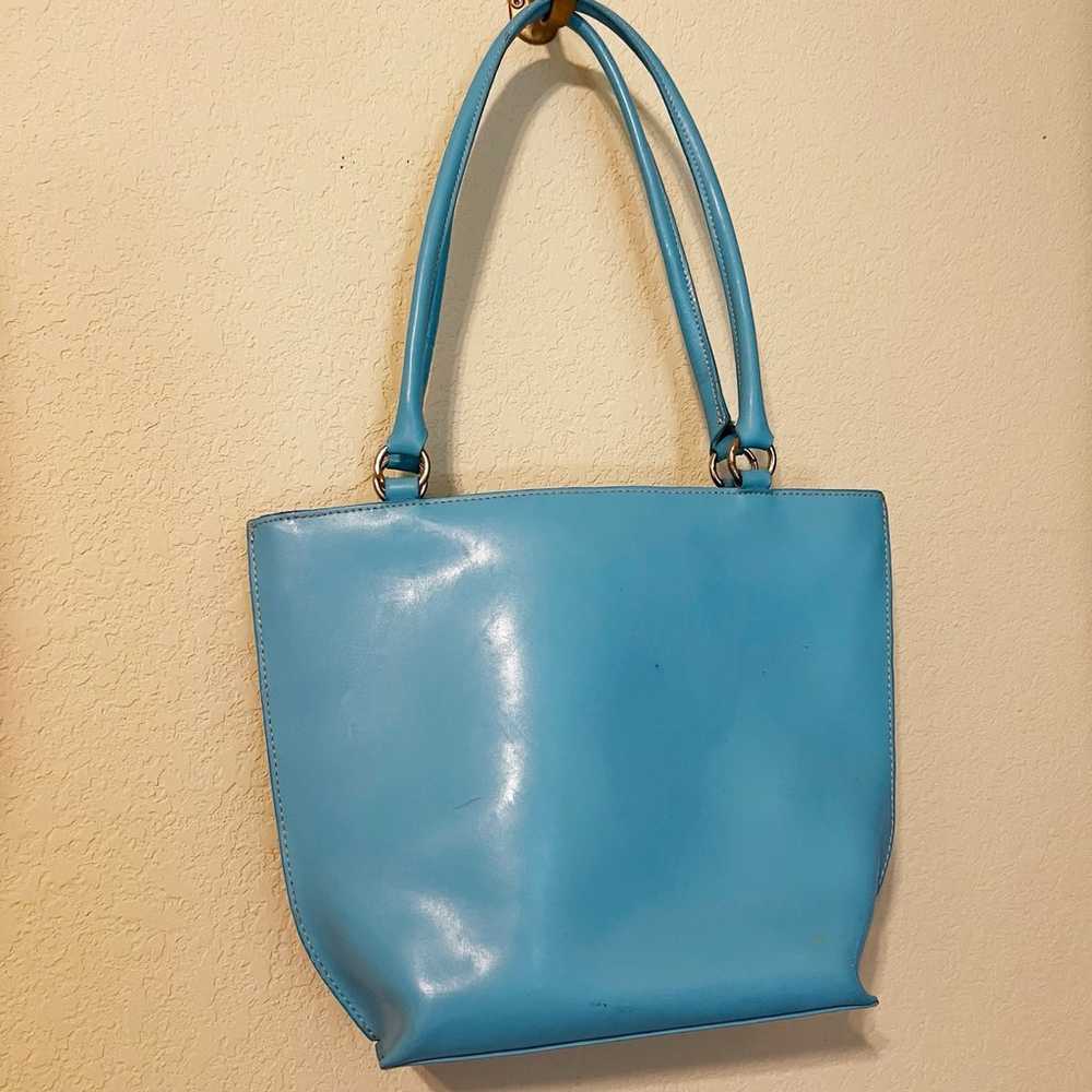 Wilson’s Leather Y2K Vintage Turquoise Leather Ch… - image 4