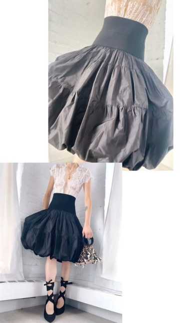 Giorgio Armani silk bubble pouf skirt