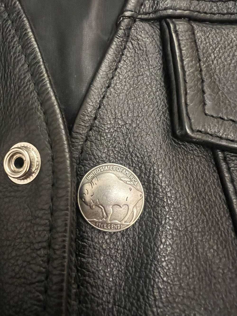 Vintage Vintage Buffalo Coin Leather Vest - image 2