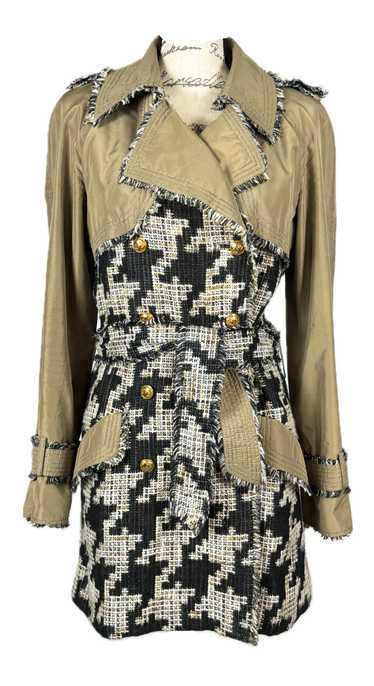 Product Details Chanel Brown Houndstooth Trench Co